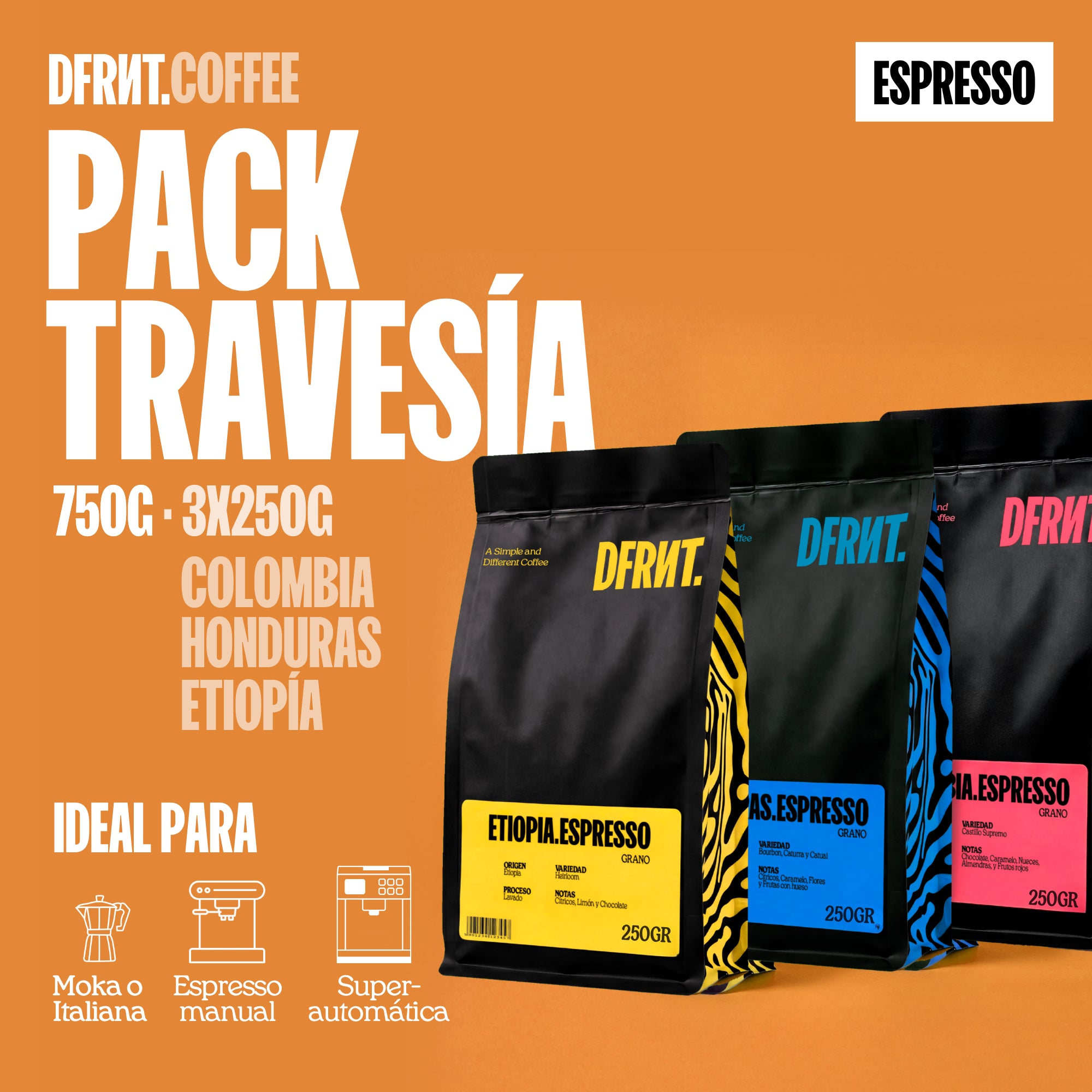 Pack Travesía Espresso | 3x250gr | Café Especialidad