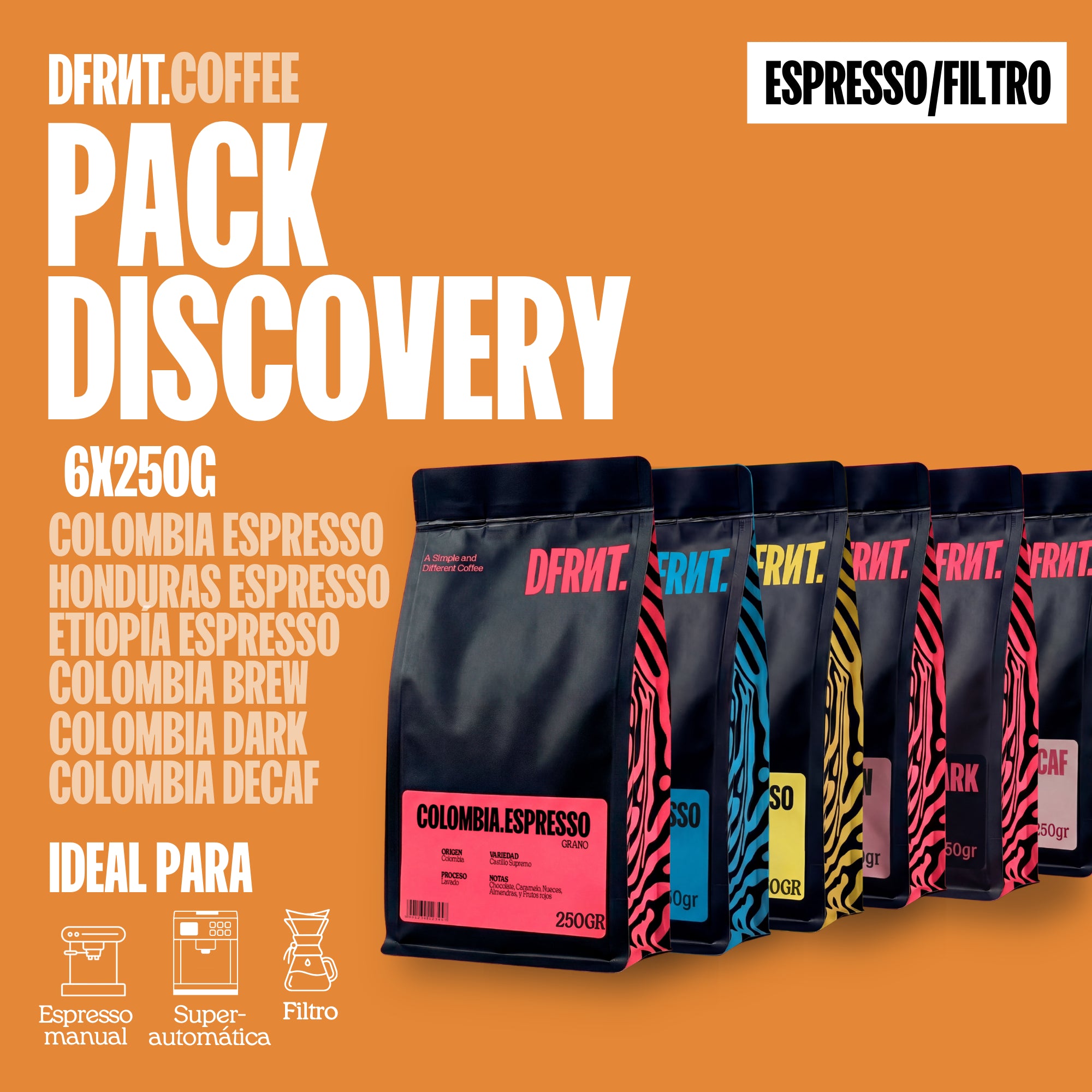 Pack Discovery | 6x250gr | Café Especialidad