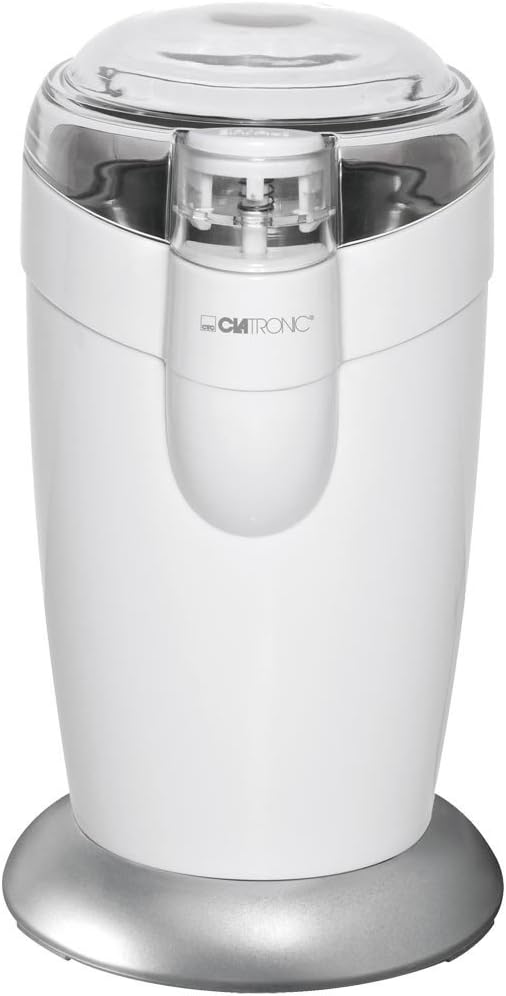 Bomann KSW 446 Molinillo de café eléctrico, 120 W, 40 Grams, Blanco y Plata - dfrnt Coffee