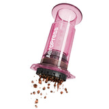 AeroPress Coffee Maker Clear Blue and Pink