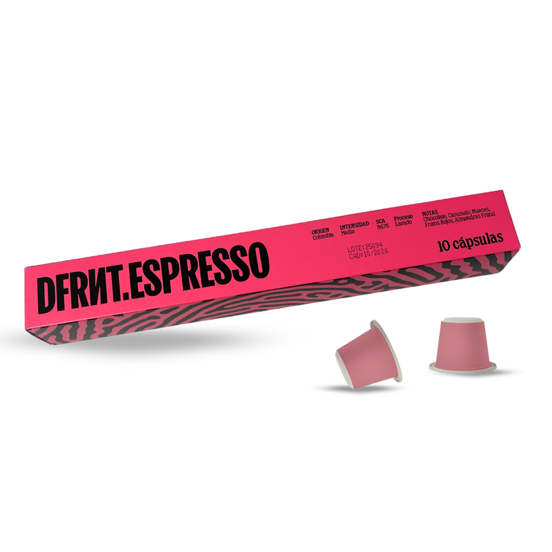 Cápsulas DFRNT.ESPRESSO | Compatibles Nespresso | Café de especialidad Colombia | Biodegradables - DFRNT.