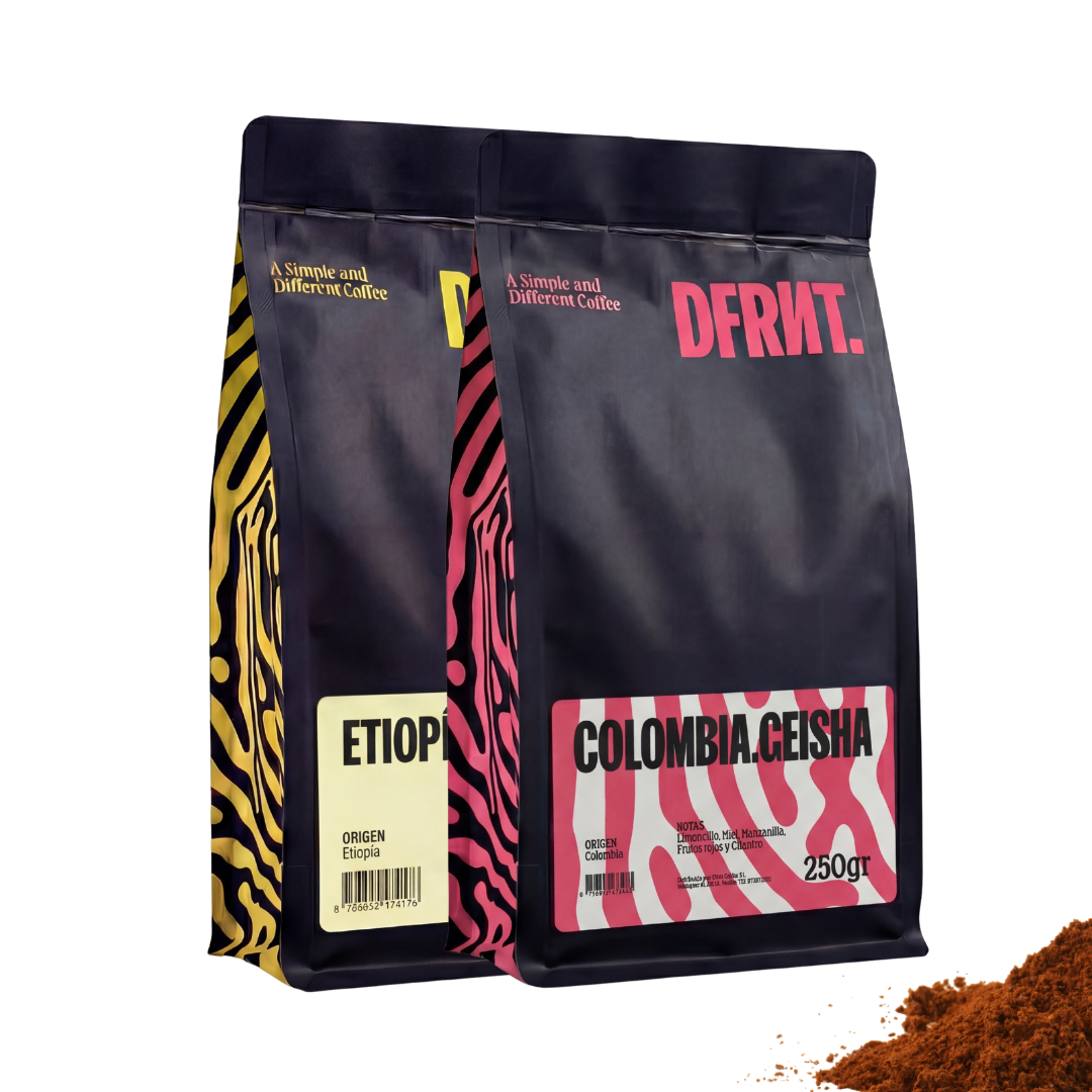 Pack Ethiopië Brew + Colombia Geisha | Filter | 2x250g | Specialiteitskoffie Ideaal voor Filter