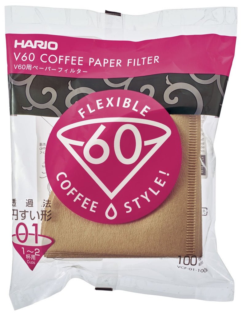 Filtros de Papel Café Hario V60 - 01 Marrones (Misarashi) – 100 Unidades - DFRNT.