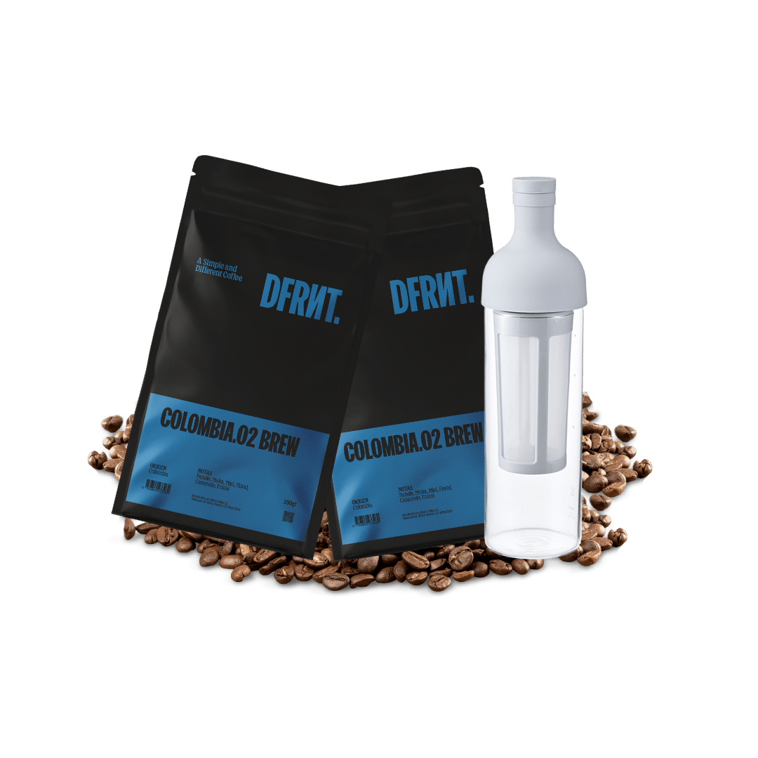 Pack Cold Brew 2x250gr + Botella Gris Hario - DFRNT.