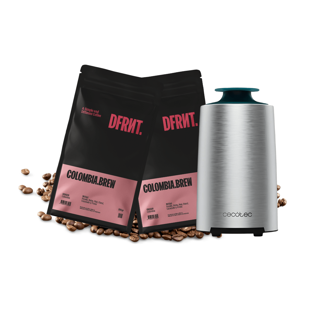 Pack Colombia.Brew Grano 2x250gr + Molinillo café Cecotec TitanMill 400 W - DFRNT.