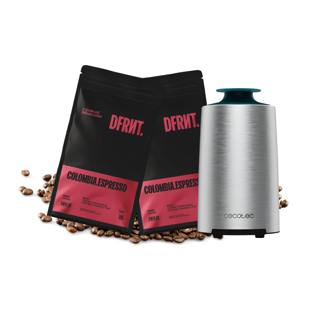 Pack Colombia.Espresso Grano 2x250gr + Molinillo café Cecotec Molinillo TitanMill 400 W - DFRNT.