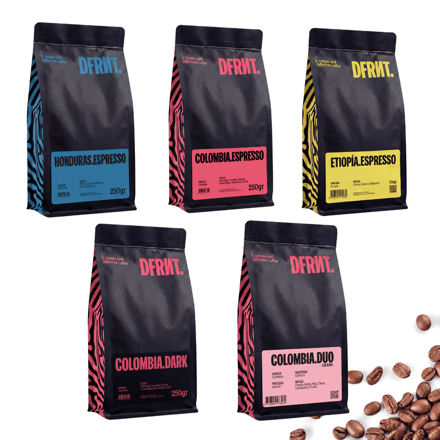 Pack DFRNT.Starter plus | 5x250gr | 5 Variedades - DFRNT.