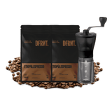 Pack Etiopía.Espresso Grano 2x250gr + Molinillo Hario - DFRNT.
