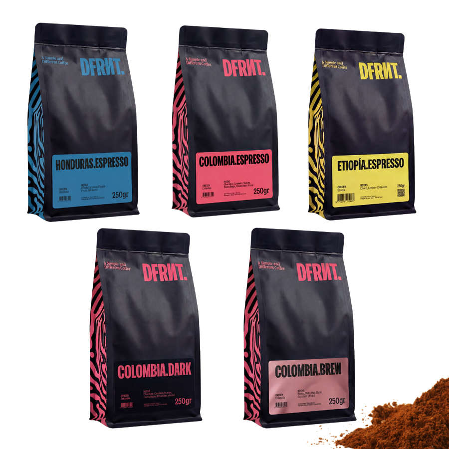 Pack DFRNT.Starter plus | 5x250g | 5 Sorten
