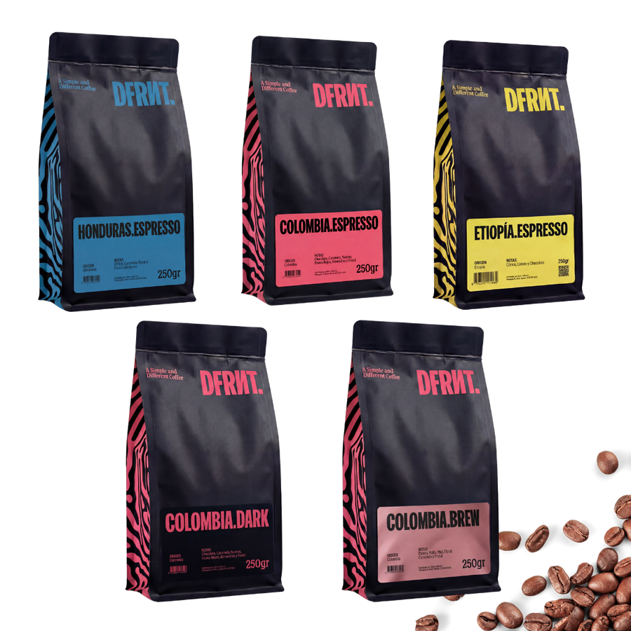 Pack DFRNT.Starter plus | 5x250g | 5 Sorten